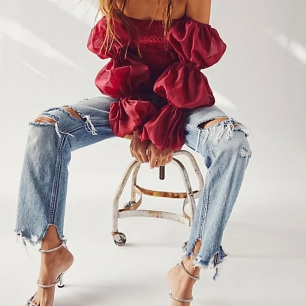 Free People Girls Just Wanna Bodysuit size XS in burgundy, raspberry